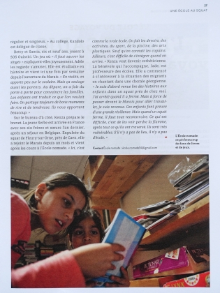  Une école au squat. Caen. Revue Michel # 3 ‟Les médiations‟. 2019.