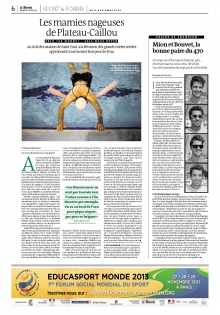  Cahier Sport et forme. Le Monde, oct. 2013.